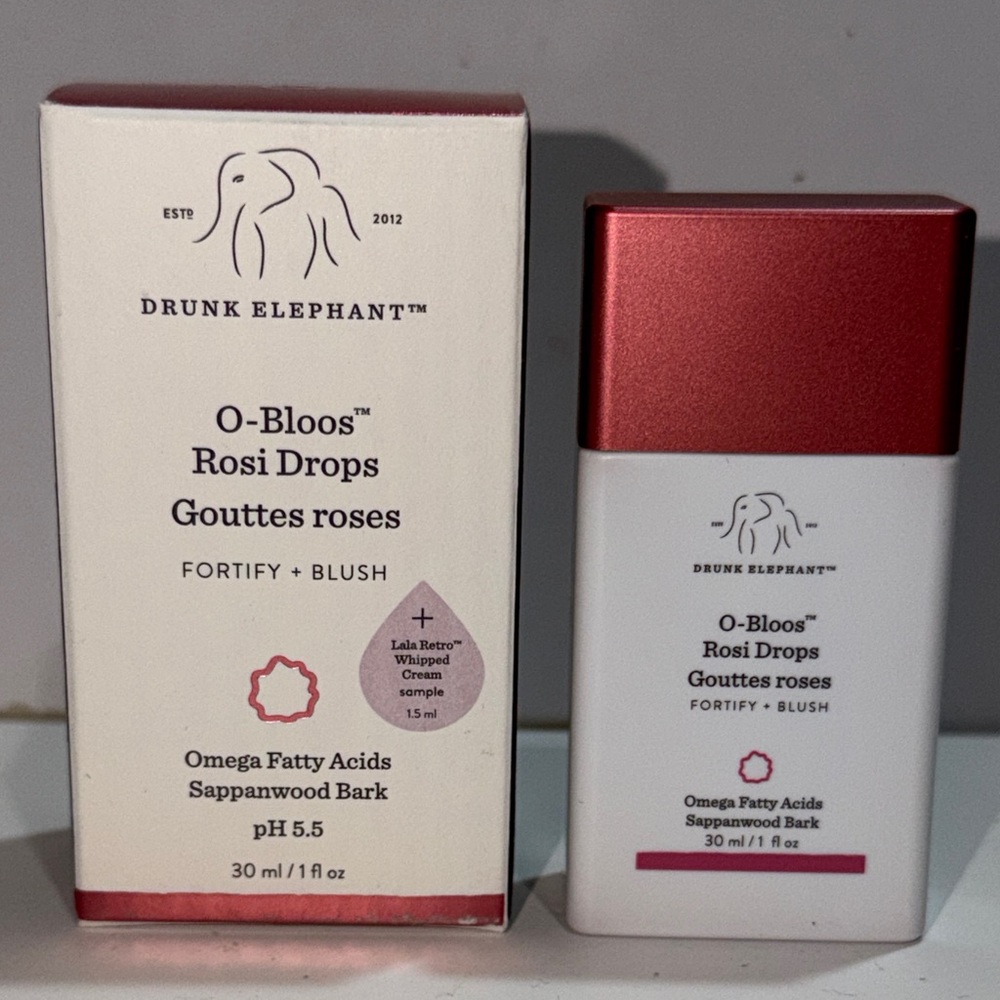 Drunk Elephant O-Bloos Rosi Blush Drops w/Vitamin F F/S 1 Oz. VEGAN NEW IN BOX! - Picture 12 of 15